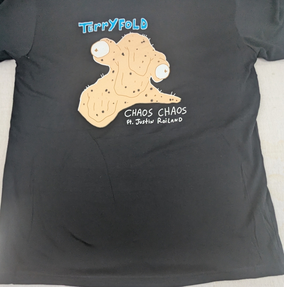 Chaos Chaos Terryfold Ft. Justin Roiland T-shirt Rick & Morty Size XL NWOT